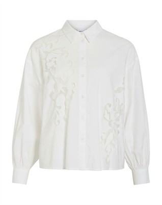 VIKima L/S Lace Hemd - Snow White